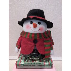 Yankee Candle Balsam & Cedar 9.5 oz. Candle with Christmas Snowman Topper